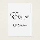 Monogram letter E Paard Visitekaartje (Voorkant)