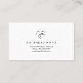 Monogram letter E Paard Visitekaartje (Achterkant)