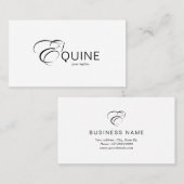 Monogram letter E Paard Visitekaartje (Voorkant / Achterkant)