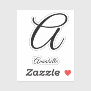Monogram Letter en Naam Sticker