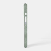 Monogram letter en script naam sage leer iPhone 16 hoesje (Linkerkant)