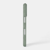 Monogram letter en script naam sage leer iPhone 16 hoesje (Rechterkant)
