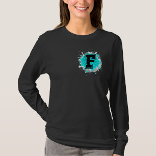 Monogram letter F alfabet Initialen voor namen ste T-shirt