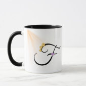 Monogram Letter F Coffee Mug Mok (Links)