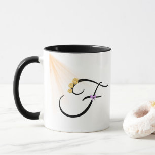 Monogram Letter F Koffiemok Mok