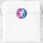 Monogram Letter F Rozen Multi Color Sticker (Tas)