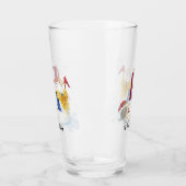 Monogram Letter F Schattig Angel Snowman Forest Glas (Links)