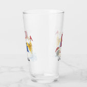 Monogram Letter F Schattig Angel Snowman Forest Glas (Rechts)