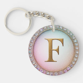 Monogram Letter F Verjaardagscadeau Voor Haar Sleutelhanger