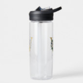 Monogram Letter Floral Initiaal Naam Waterfles (Links)