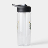 Monogram Letter Floral Initiaal Naam Waterfles (Rechts)
