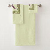  Monogram Letter Floral Lijst Nouveau Bad Handdoek (Insitu)