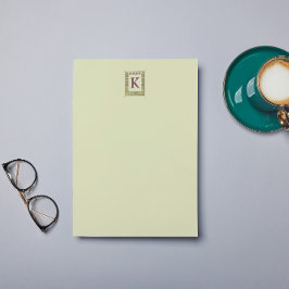  Monogram Letter Floral Lijst Nouveau Briefhoofd