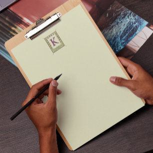 Monogram Letter Floral Lijst Nouveau Briefpapier