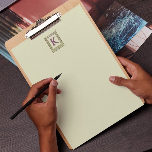  Monogram Letter Floral Lijst Nouveau Briefpapier