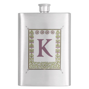 Monogram Letter Floral Lijst Nouveau Flacon
