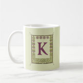 Monogram Letter Floral Lijst Nouveau Koffiemok (Links)