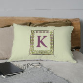  Monogram Letter Floral Lijst Nouveau Kussensloop