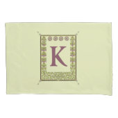  Monogram Letter Floral Lijst Nouveau Kussensloop (Voorkant-Links)