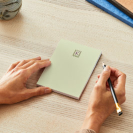  Monogram Letter Floral Lijst Nouveau Notitieblok