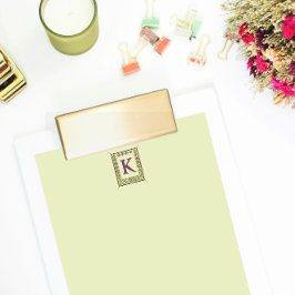  Monogram Letter Floral Lijst Nouveau Papier