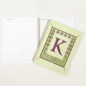  Monogram Letter Floral Lijst Nouveau Planner (Display)