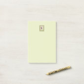  Monogram Letter Floral Lijst Nouveau Post-it® Notes (Op bureau)