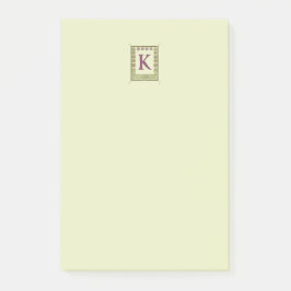  Monogram Letter Floral Lijst Nouveau Post-it® Notes
