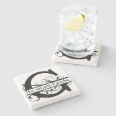 Monogram Letter G Aangepast Onderzetter Steen (Zijkant)