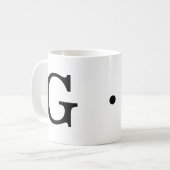 Monogram letter G Klassieke Mok, 11 oz Koffiemok (Voorkant links)