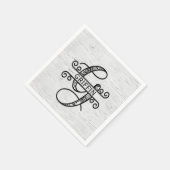 Monogram Letter G met familienaam Servet (Hoek)