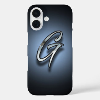 Monogram Letter G Spotlight Achtergrond iPhone 16 Hoesje
