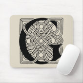 Monogram Letter G Vintage Keltische Knoopprint Muismat (Met muis)