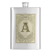  monogram letter grens groen Victoriaans Flacon (Voorkant)