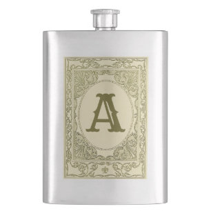 monogram letter grens groen Victoriaans Flacon