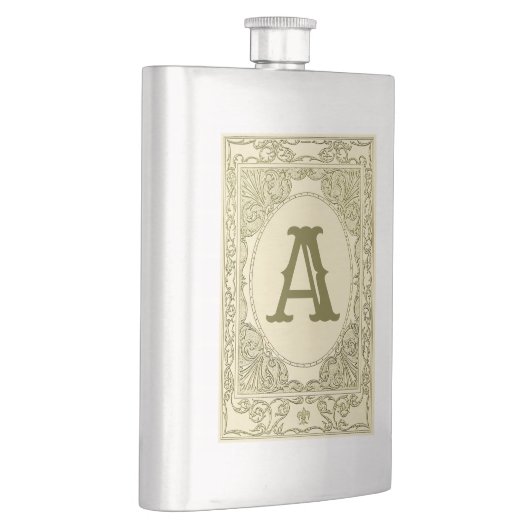  monogram letter grens groen Victoriaans Flacon (Rechts)