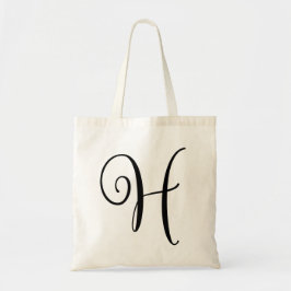 Monogram Letter H Budget Tas-Canvas Canvas tas