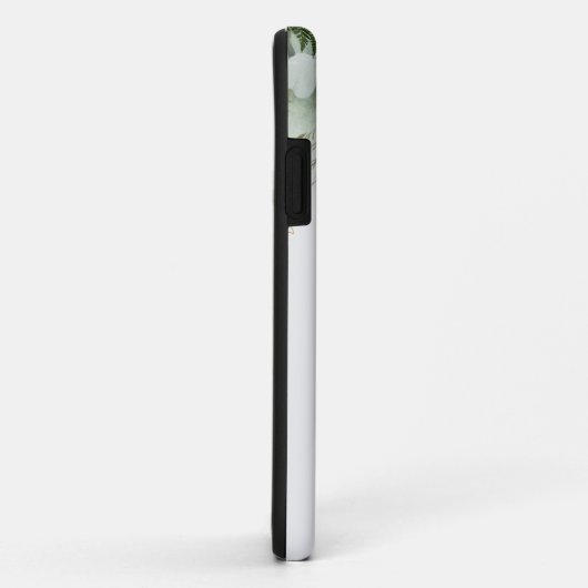 Monogram Letter H Greenery Hoesje-Mate iPhone Case (Achterkant/rechts)