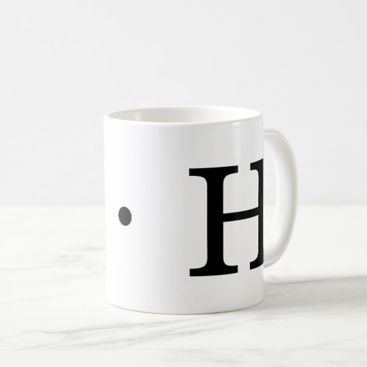 Monogram Letter H Klassieke Mok, 11 oz Koffiemok (Voorkant rechts)
