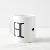 Monogram Letter H Klassieke Mok, 11 oz Koffiemok (Voorkant links)
