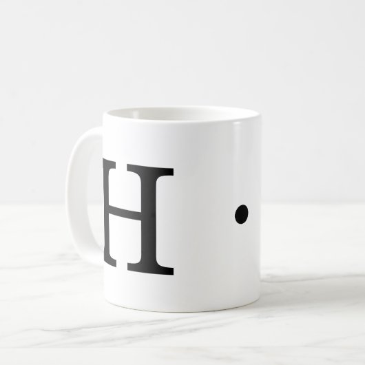 Monogram Letter H Klassieke Mok, 11 oz Koffiemok (Voorkant links)