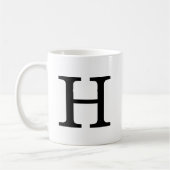 Monogram Letter H Klassieke Mok, 11 oz Koffiemok (Links)