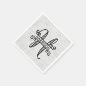 Monogram letter H met familienaam Servet (Hoek)