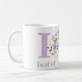 Monogram Letter I & Christelijke naam Koffiemok (Links)
