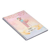 Monogram Letter I Flamingo Girl Daily Studies Notitieboek (Rechterzijde)