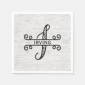 Monogram Letter I met familienaam Servet (Voorkant)