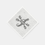 Monogram Letter I met familienaam Servet (Hoek)