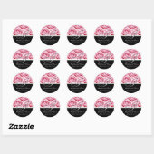 Monogram Letter I Roze Rozen Sticker (Vel)
