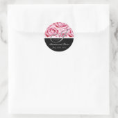 Monogram Letter I Roze Rozen Sticker (Tas)