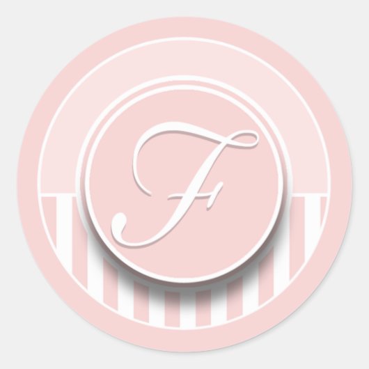 Monogram Letter-Initiaal F Sticker Seat Label (Voorkant)